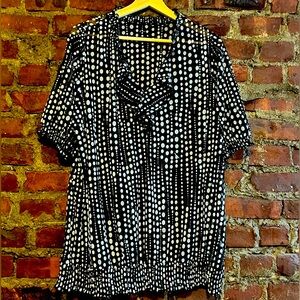 Lane Bryant Sheer Polkadot Blouse Woman’s Plus Size 2XL